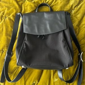 Skagen mixed material leather backpack